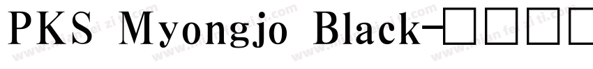 PKS Myongjo Black字体转换